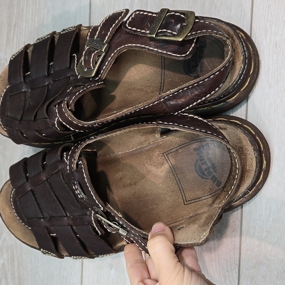 Vintage Dr.Martens Men 8092 Fisherman Chunky Tractor Platform Sandals shoes - Picture 5 of 16